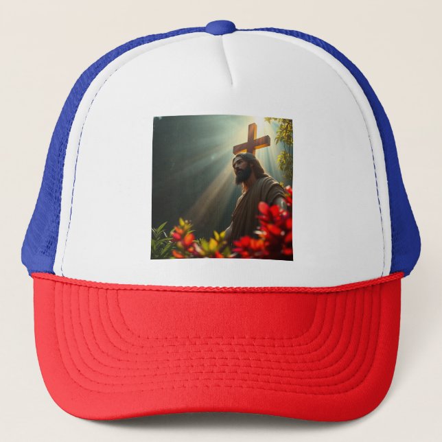 Boné Cristo de Jesus no Chapéu do Caminhoneiro do Jardi (Frente)