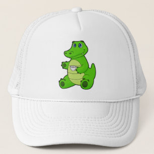 Boné Crocodilo com Xícara de Café