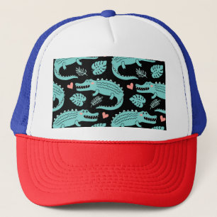 Boné Crocodilos de animação, um padrão perfeito.