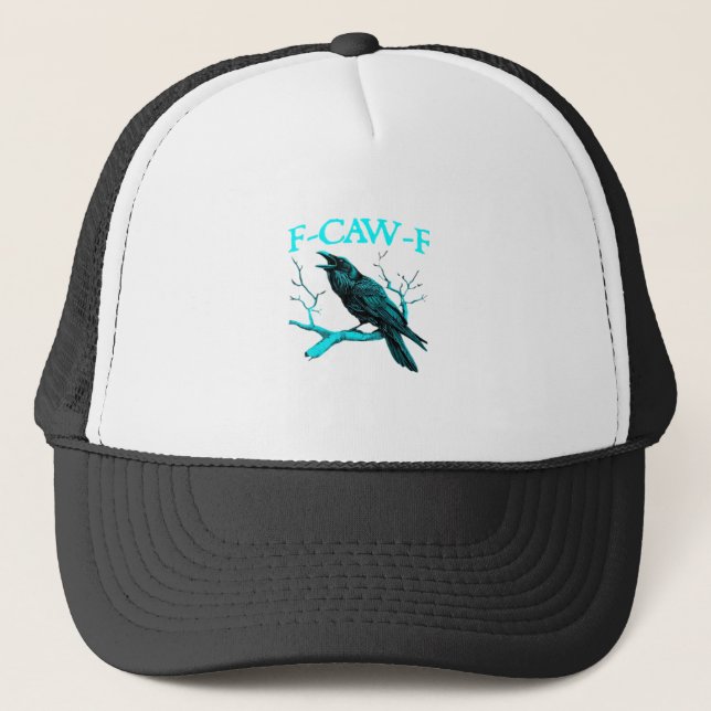 Boné Crow F-Caw-F Funny Bird Retro Design Creative Styl (Frente)