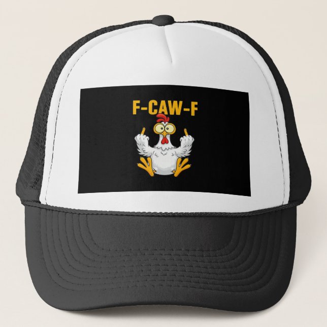 Boné Crow F-Caw-F Funny Humor Gothic (Frente)