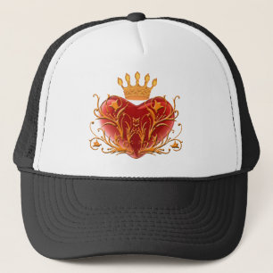 Boné Crown Filigree Heart Hat