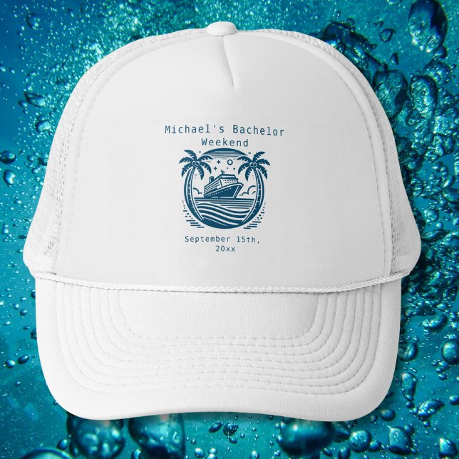 Boné Cruzeiro Festa de Despedida de Solteiro Branco Azu (Criador carregado)