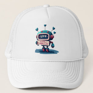 Boné CTRL+ HELLO Denim Delight: Robô Bonito E Estimulan