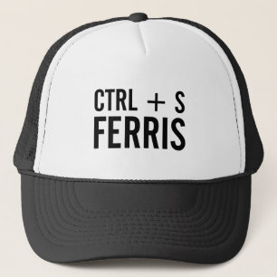 Boné CTRL + S (Salvar) Piada de Atalho de Teclado Ferri
