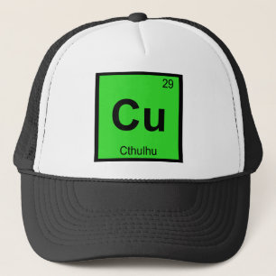 Boné Cu - Símbolo da Tabela Periódica da Química do Cth