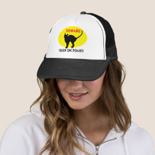 Boné Cuidado & TIGER/Cat no Conselho (Trucker Hat)