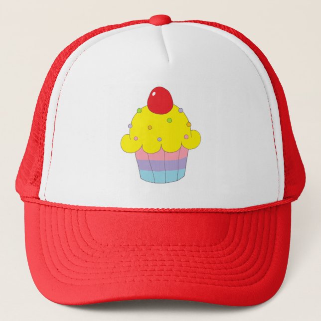 Boné Cupcake do arco-íris (Frente)
