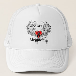 Boné Cure Melanoma Coração Tatuagem Asas
