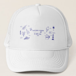 Boné Custom Andiamo a Roma Italy Family Vacation Blue