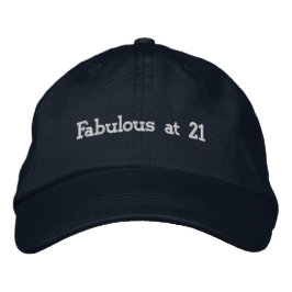 Boné Custom Fabulous at 21 Celebrate Birthday Look Navy