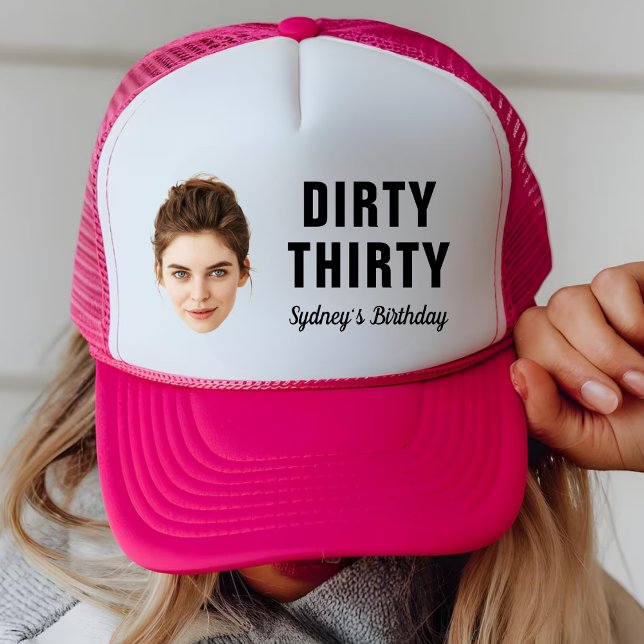 Boné Custom Face 30th 40th 50th 60th 70th Birthday Pary (Criador carregado)