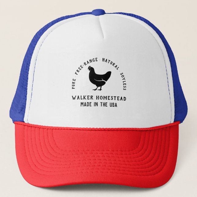 Boné Custom Farm Business Logo Promotional Trucker Hat (Frente)