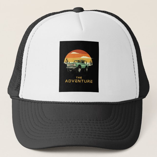 Boné Custom Foam Trucker Hat, White and Black (Frente)