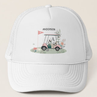 Boné Custom Golf Cart Hat with Name & Flag Design