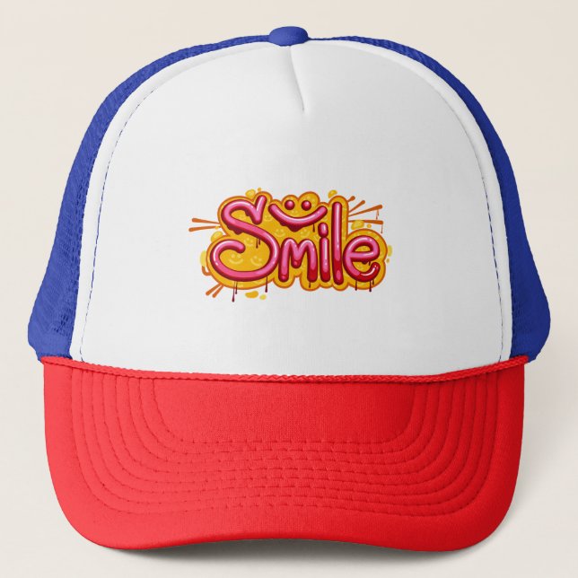 Boné Custom Red White Blue Trucker Hat (Frente)