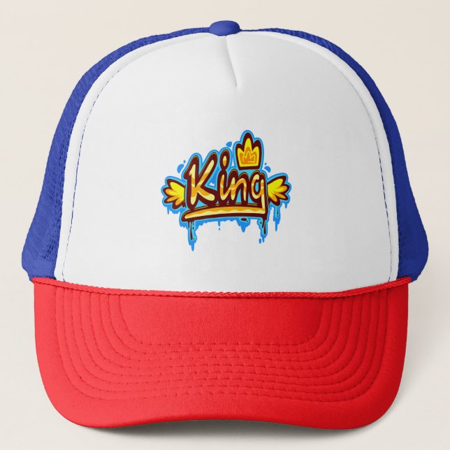 Boné Custom Red White Blue Trucker Hat (Frente)