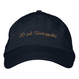 Boné Custom Text 20 and Unstoppable Ambition-Hat Bold 