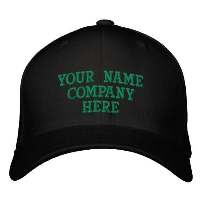 Boné Custom Text Hat Embroidered Baseball Cap Template (Frente)