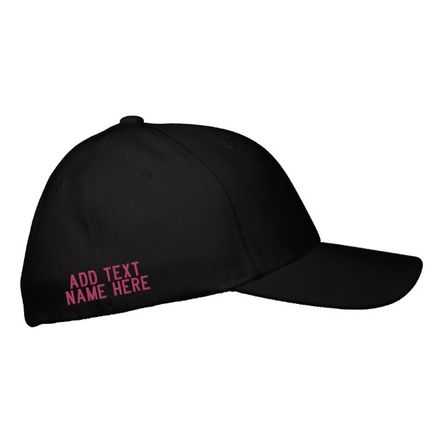 Boné Custom Text Name Hat Your Embroidered Baseball Cap (Direita)