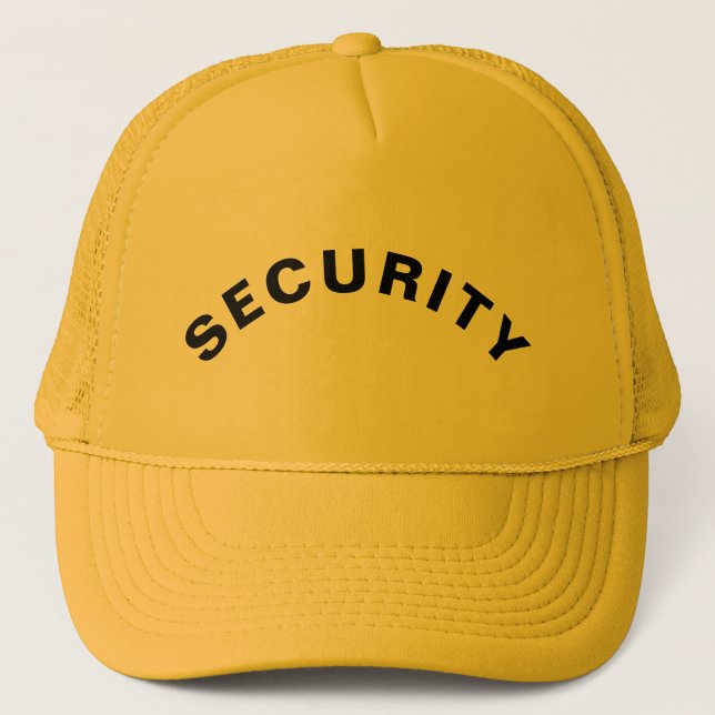 Boné Customizable SECURITY Text Statement Yellow (Frente)