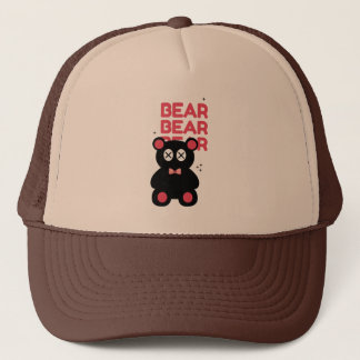 Boné Cute black Bear Minimalist – Fun Modern Design 