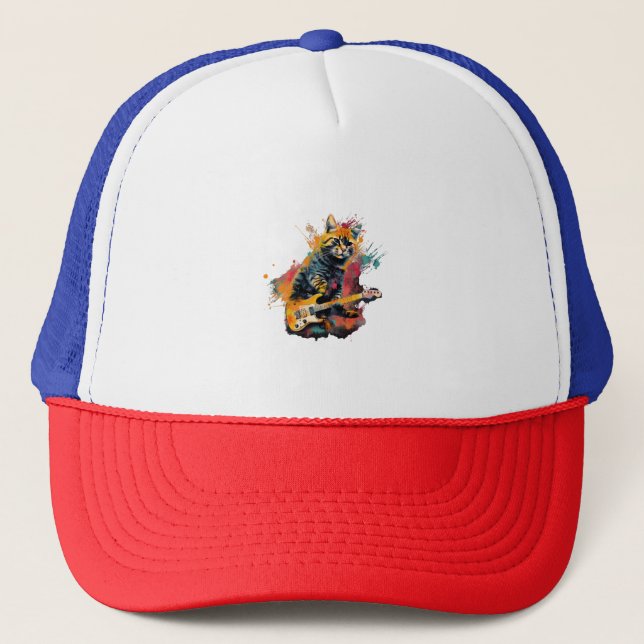 Boné cute cat rocks tar design  (Frente)