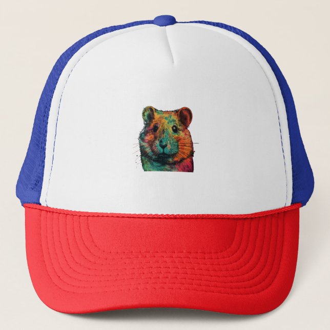 Boné cute colour full hamster art design  (Frente)