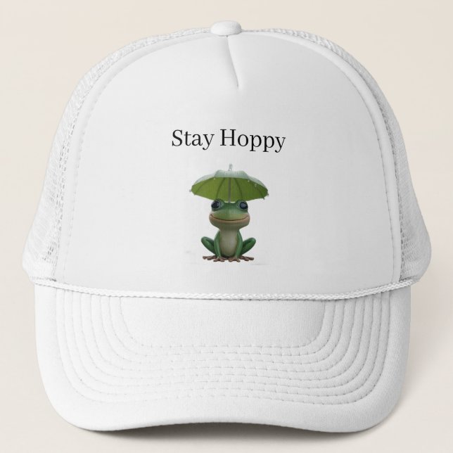 Boné Cute Frog Rain Kids Cap – Funny Cartoon Frog Hat (Frente)