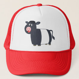 Boné Cute Happy Cartoon Belted Galloway Cow Hat