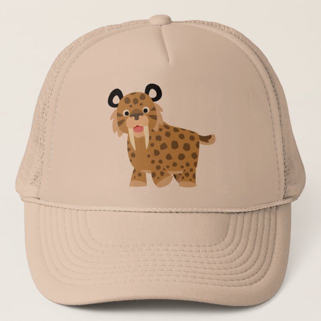 Boné Cute Happy Cartoon Smilodon Hat (Frente)