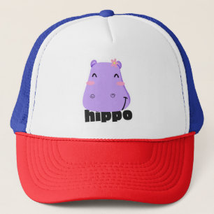 Boné Cute Kawaii Hippo Art