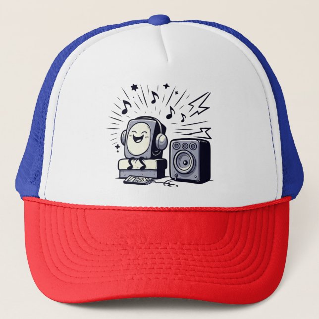 Boné Cute Music Lover – Fun Cartoon Music Cap 01 (Frente)