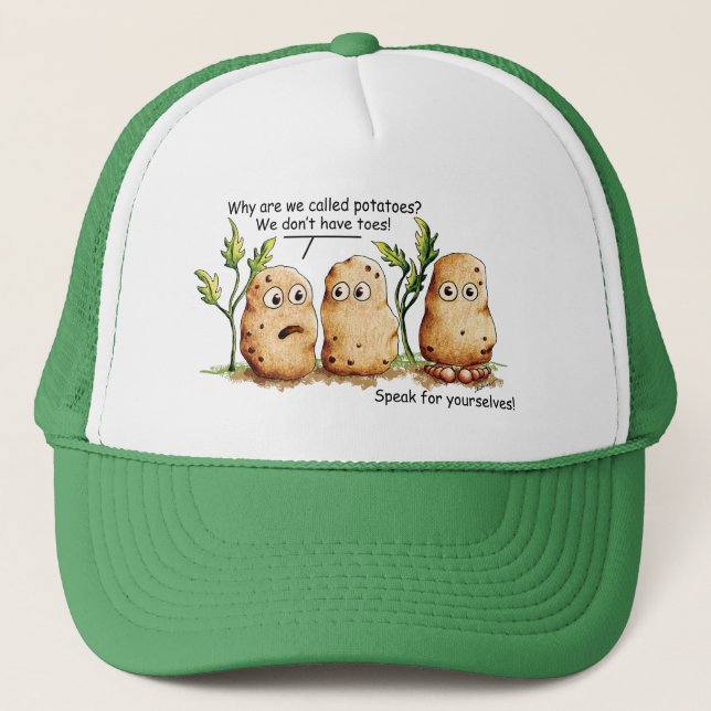 Boné Cute Potatoes Has Toes Funny Potato Pun  (Frente)