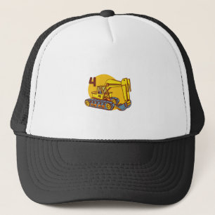 Boné Cute Yellow Excavator Machinery