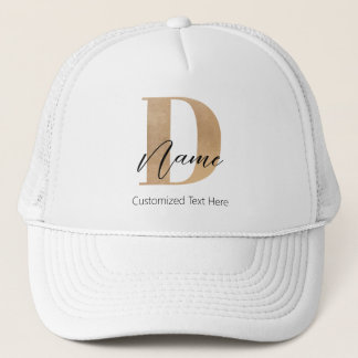Boné D & Name Iniciais Monogramados Modernos Personaliz