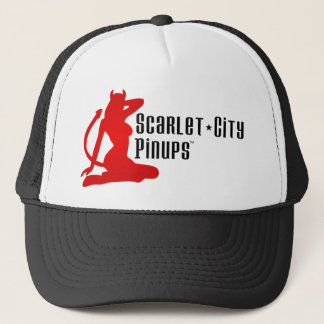 Boné Da cidade dos Pinups escarlate do chapéu do
