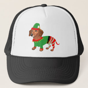 Boné Dachshund em elfo - dachshund Natal paja