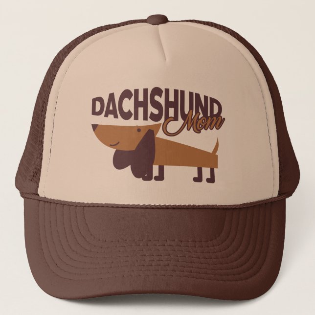 Boné Dachshund Mãe Trucker Hat (Frente)