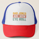 Boné Dad Jokes Are Now Eye Roll Funny Father Day Gift<br><div class="desc">funny, gift, birthday, family, father, dad, jokes, sarcastic, daddy, retro, vintage</div>