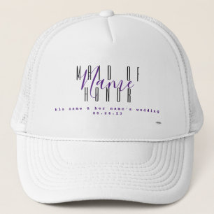 Boné Dama de honra chapéu personalizado HAMbyWG