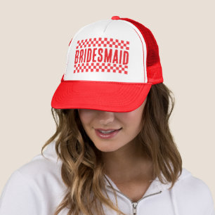 Boné Damas de Honra Vermelho Retro Viagem de Meninas Co