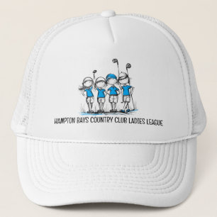 Boné Damas Personalizadas Liga de Golfe BLUE Hat - Nome