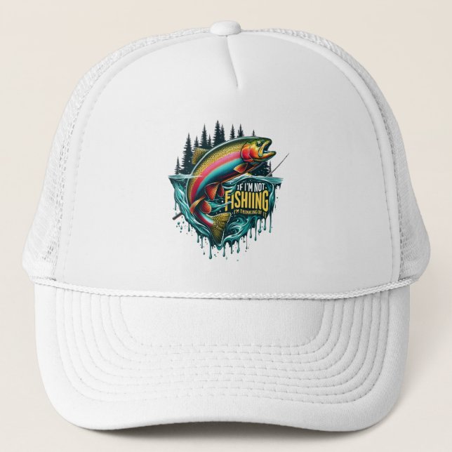 Boné Dança Arco-Íris Um Peixe Vibrante Salta Da Água (Frente)