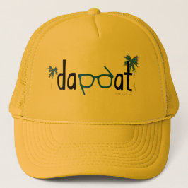 Boné Dap_Logo_Spectacle_Palms_Teal_Trucker Hat Dourado