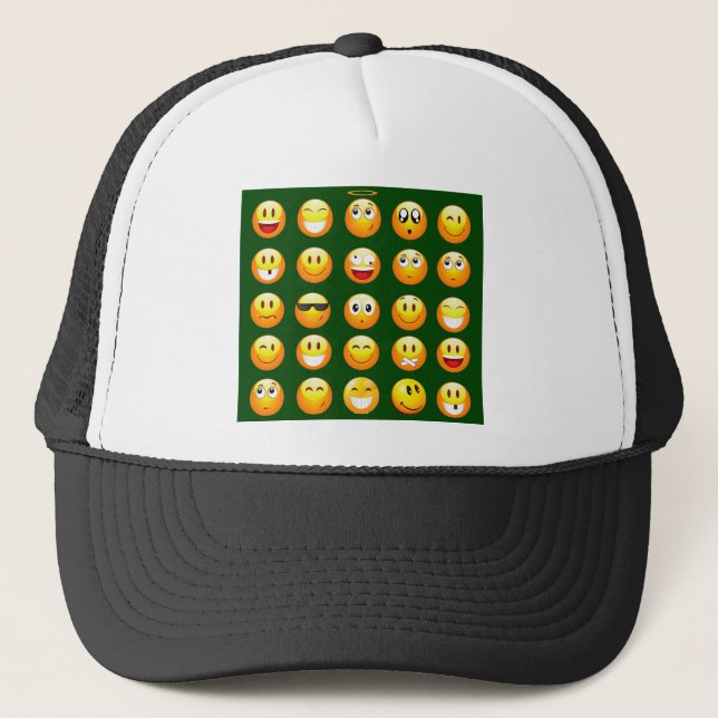 Boné dark green emoji (Frente)