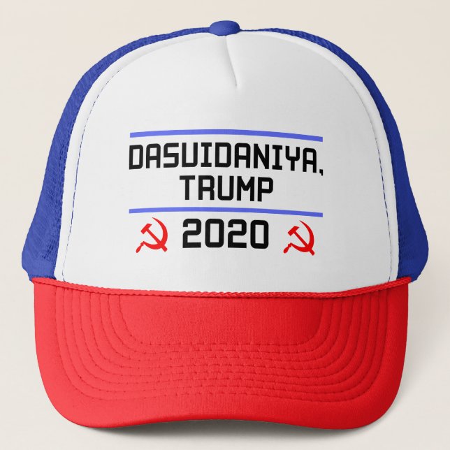 Boné Dasvidaniya Trump 2020 Rússia Anti-Trump (Frente)