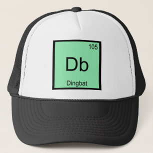 Boné Db - Símbolo de Elemento de Química Dingbat - Fu