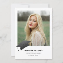 Boné de Anúncio de Formando Minimalista Moderno Ne