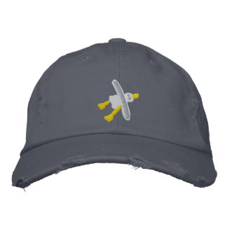 Boné de Arte: Scruffy Seagull Design